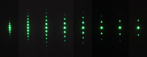 Diffraction pattern of green laser light